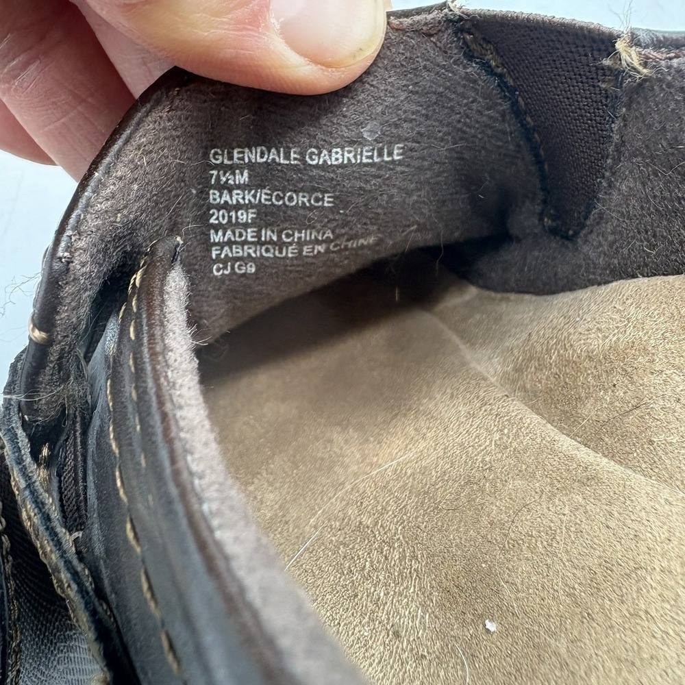 Earth Origins Shoes‎ Womens Size 7.5 M Glendale Gabrielle Brown Leather Loafers - Picture 3 of 10